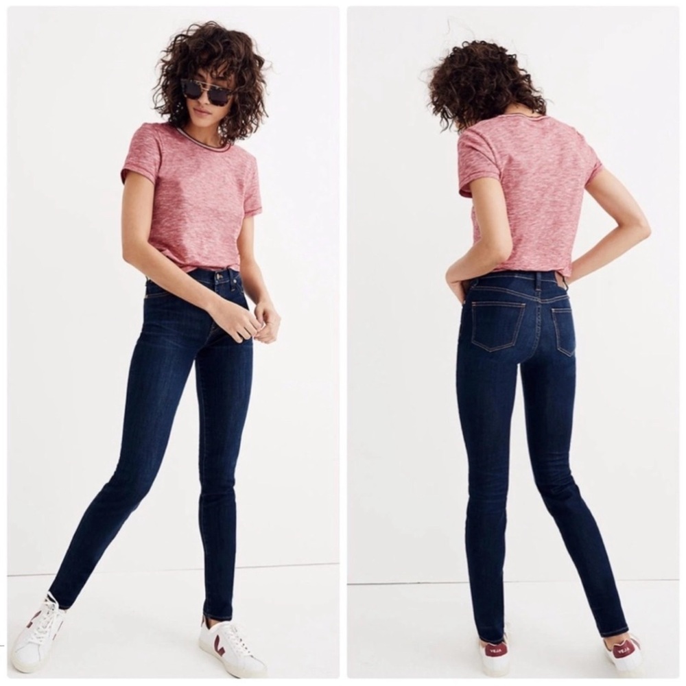 MADEWELL Jeans Women’s 24 Blue 9” High Rise Skinny LIKE NEW